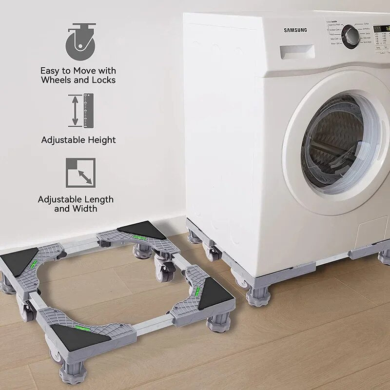 Support Machine A Laver Seche Linge 8 Pieds 4 Roulettes